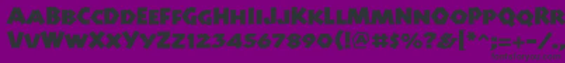 フォントManitolpstd – 紫の背景に黒い文字