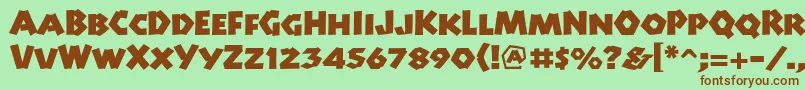 Manitolpstd Font – Brown Fonts on Green Background