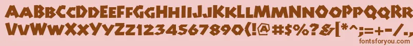Шрифт Manitolpstd – коричневые шрифты на розовом фоне