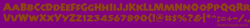 Manitolpstd-Schriftart – Braune Schriften auf violettem Hintergrund