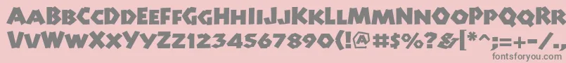 フォントManitolpstd – ピンクの背景に灰色の文字