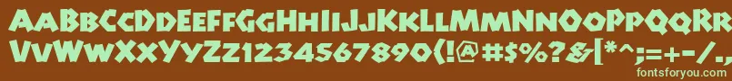 Manitolpstd Font – Green Fonts on Brown Background