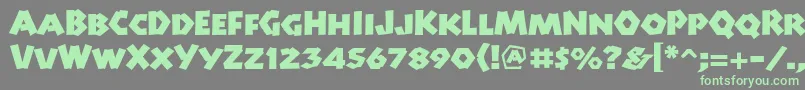 Manitolpstd-fontti – vihreät fontit harmaalla taustalla