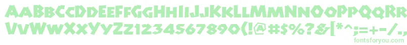 Manitolpstd-Schriftart – Grüne Schriften auf weißem Hintergrund
