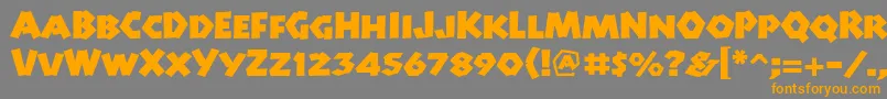 Manitolpstd Font – Orange Fonts on Gray Background