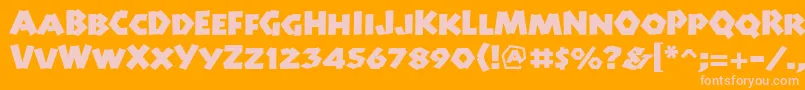 フォントManitolpstd – オレンジの背景にピンクのフォント