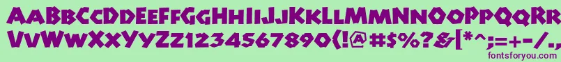 Manitolpstd Font – Purple Fonts on Green Background