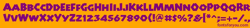 フォントManitolpstd – オレンジの背景に紫のフォント