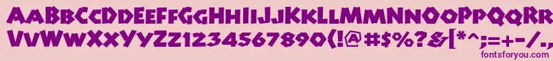 Manitolpstd-fontti – violetit fontit vaaleanpunaisella taustalla