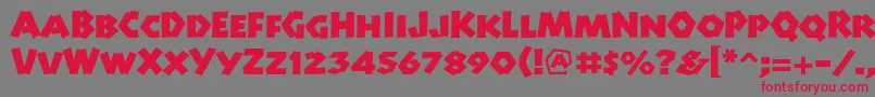 Шрифт Manitolpstd – красные шрифты на сером фоне