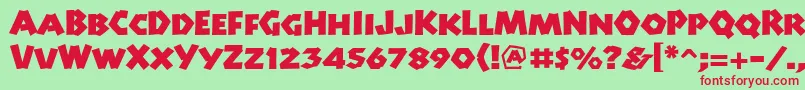 Manitolpstd Font – Red Fonts on Green Background