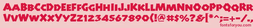 Шрифт Manitolpstd – красные шрифты на розовом фоне