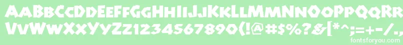 Manitolpstd-fontti – valkoiset fontit vihreällä taustalla