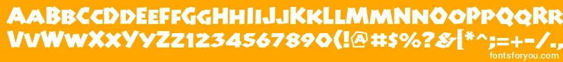 Manitolpstd Font – White Fonts on Orange Background