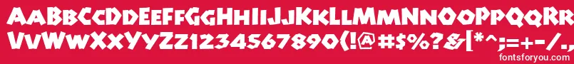 フォントManitolpstd – 赤い背景に白い文字