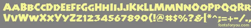 Manitolpstd Font – Yellow Fonts on Gray Background