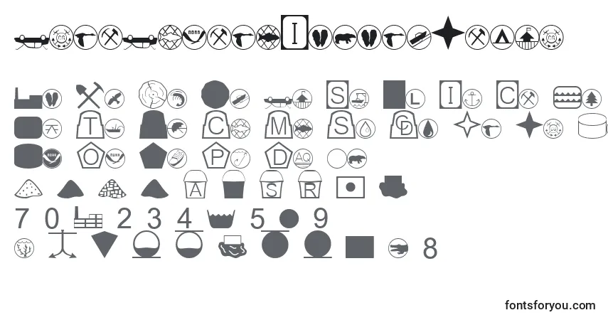 EsriEnviroHazardSites Font – alphabet, numbers, special characters