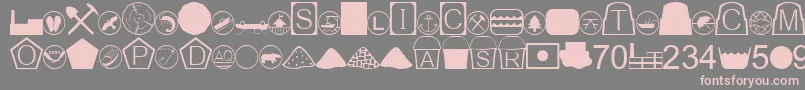 EsriEnviroHazardSites Font – Pink Fonts on Gray Background