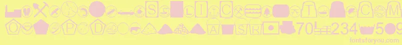 EsriEnviroHazardSites Font – Pink Fonts on Yellow Background
