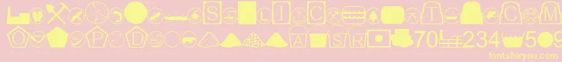 EsriEnviroHazardSites Font – Yellow Fonts on Pink Background