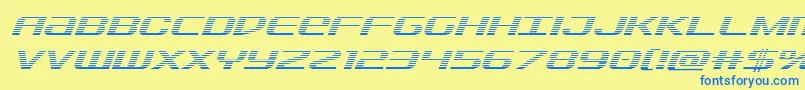 Sdfgradital Font – Blue Fonts on Yellow Background