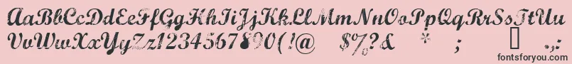 Marcelle Font – Black Fonts on Pink Background
