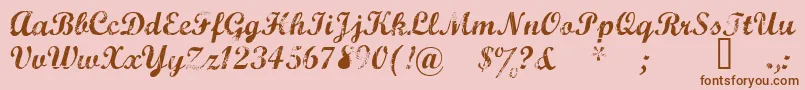 Marcelle Font – Brown Fonts on Pink Background