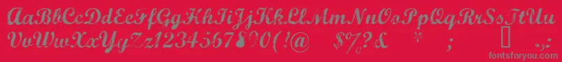 Marcelle-Schriftart – Graue Schriften auf rotem Hintergrund