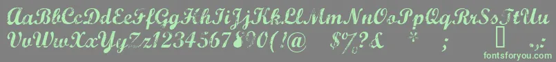 Marcelle Font – Green Fonts on Gray Background