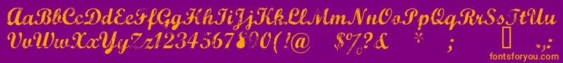 Marcelle Font – Orange Fonts on Purple Background