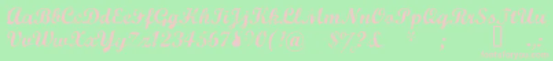 Marcelle Font – Pink Fonts on Green Background