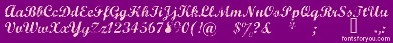 Marcelle Font – Pink Fonts on Purple Background