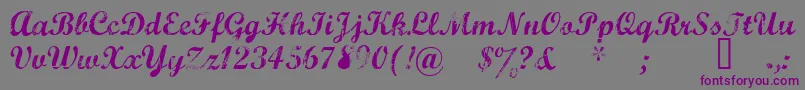Marcelle Font – Purple Fonts on Gray Background