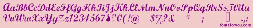 Marcelle Font – Purple Fonts on Pink Background