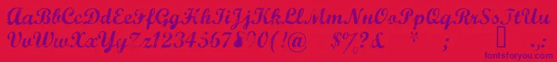 Marcelle Font – Purple Fonts on Red Background