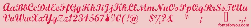 Marcelle Font – Red Fonts on Pink Background