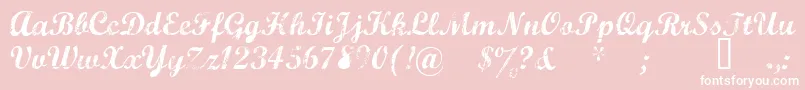 Marcelle Font – White Fonts on Pink Background