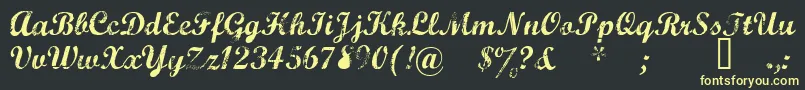 Marcelle Font – Yellow Fonts on Black Background