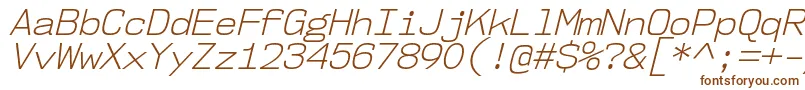 Шрифт Nk57MonospaceNoLtIt – коричневые шрифты