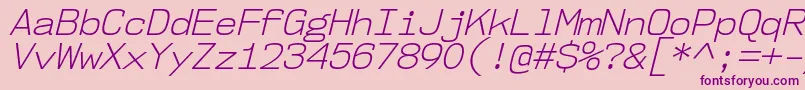 Nk57MonospaceNoLtIt Font – Purple Fonts on Pink Background