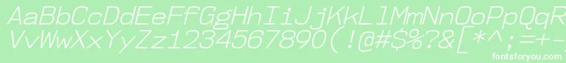 Nk57MonospaceNoLtIt Font – White Fonts on Green Background