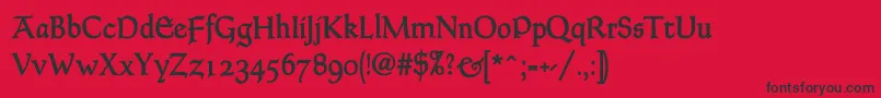 GoudythirtyDemibold Font – Black Fonts on Red Background