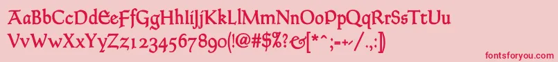 GoudythirtyDemibold Font – Red Fonts on Pink Background