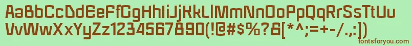 Шрифт RegraBold – коричневые шрифты на зелёном фоне