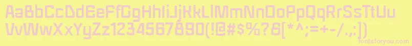 RegraBold Font – Pink Fonts on Yellow Background