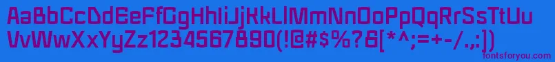 RegraBold-Schriftart – Violette Schriften auf blauem Hintergrund