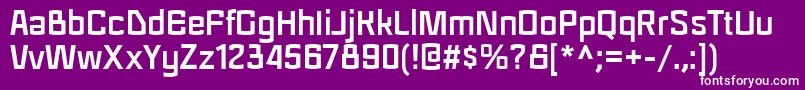 RegraBold-fontti – valkoiset fontit violetilla taustalla