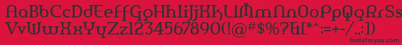 AmerikaPro Font – Black Fonts on Red Background