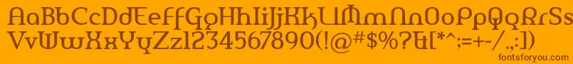 More about AmerikaPro Font AmerikaPro Font – Brown Fonts on Orange Background