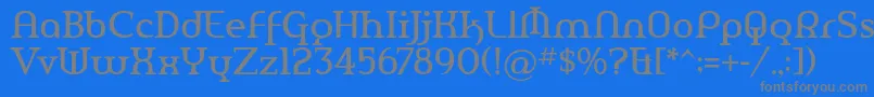 Шрифт AmerikaPro – серые шрифты на синем фоне
